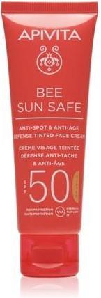Actual product image Apivita BEE Sun Safe Anti-Spot and Anti-Ageing Cream SPF50 with Color 50 ml (Suntan cream, SPF 50, 50 ml)
