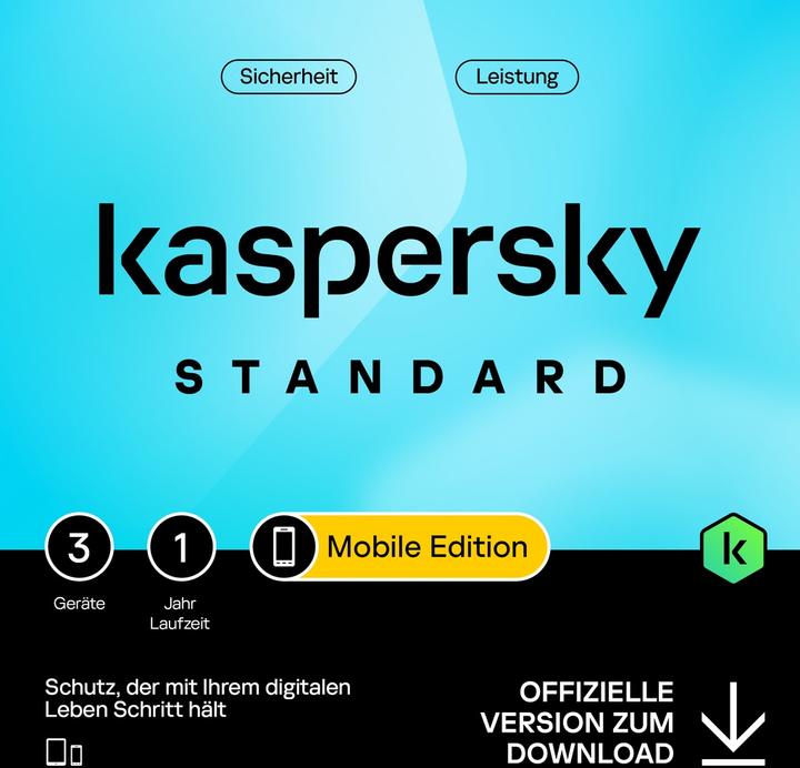Kaspersky Appareil mobile (3 PC) (1 Utilisateur, 12 mois)