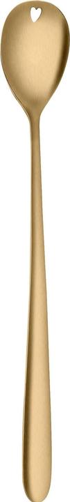 Sola Cucchiaio da latte macchiato Alpha con cuore 1 pezzo, oro (1 Pezzo/i, Misurini)