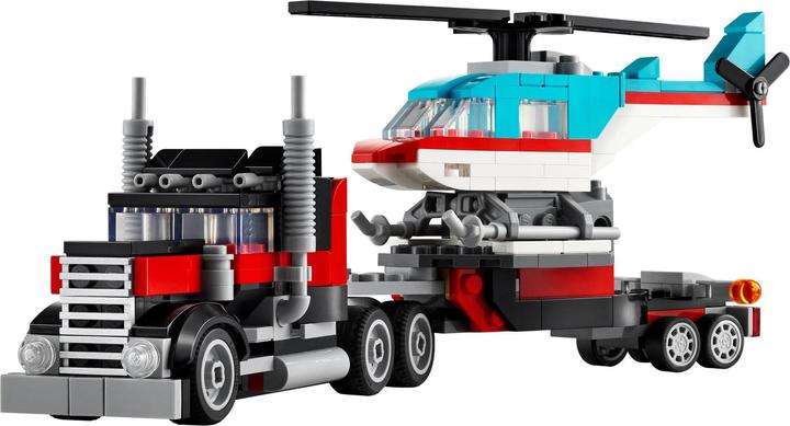 Actual product image LEGO 31146 Low loader with helicopter (31146, LEGO Creator 3-in-1)