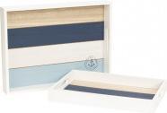 Image du produit IKO Plateaux en bois design maritime 30x40cm et 24x35c