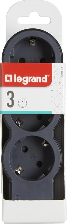 Actual product image Legrand Flat socket strip 3x socket, without cable Cable Black 694574 (3 x)
