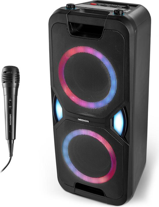Produktbild Medion MD 44468 Partylautsprecher schwarz (15 h, Akkubetrieb, Netzbetrieb)