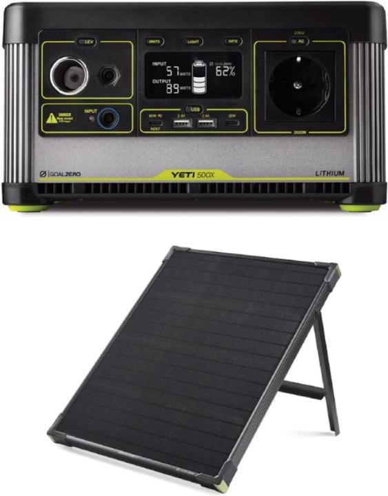 Goal Zero Yeti 500X + Solarpanel Boulder 50