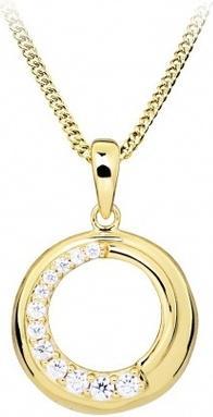 Silver Cat Beautiful Gold Plated Cubic Zirconia Necklace SC492 (Chain. Pendant)