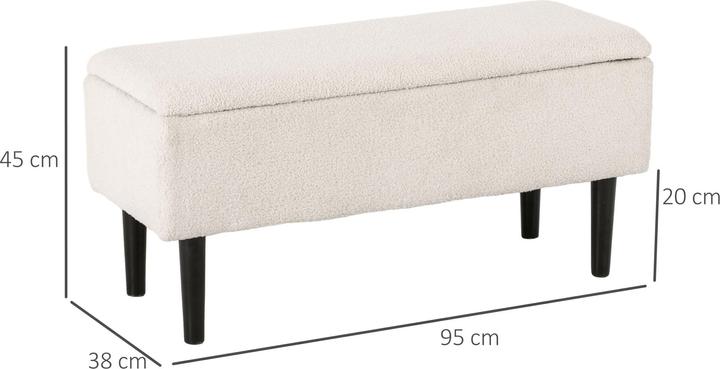 Immagine prodotto Homcom Panca con spazio di archiviazione (95 cm)