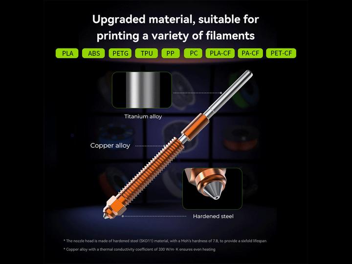 Immagine prodotto Creality Unicorn K2 Plus Quick-Swap Düse 0.4mm (Spazzola)
