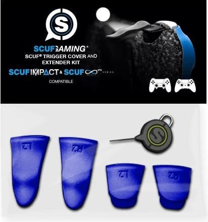 Image du produit Scuf Kit de couverture et de rallonge de gâchette bleu (PS4)