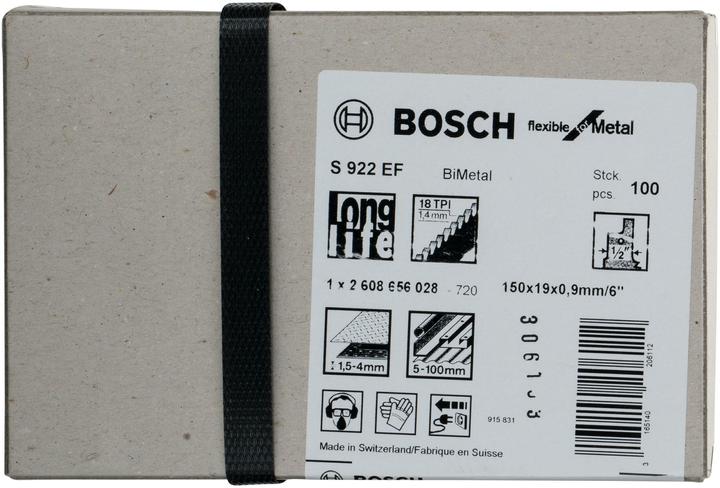 Image du produit Bosch Professional Zubehör Lame de scie sabre S 922 EF, Flexi