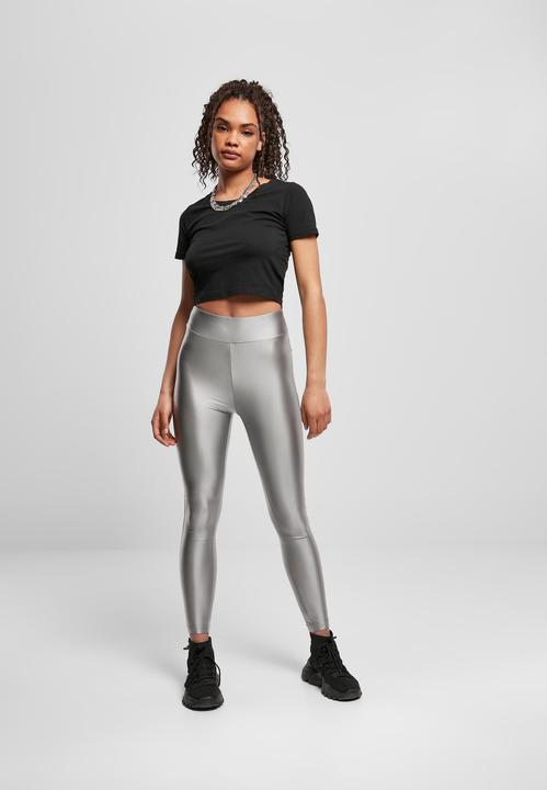 Actual product image Urban Classics Ladies Highwaist Shiny Metallic Leggings - 12470 (4XL)