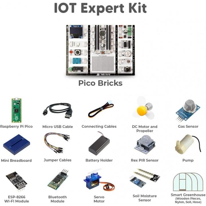 Actual product image Picobricks Pico Bricks Kit Programming and Electronics Development Kits (Expert kit)