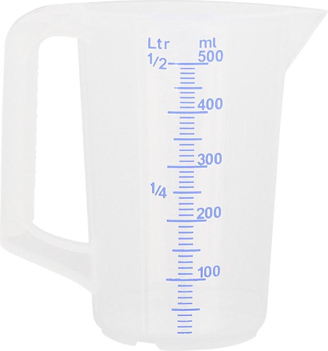 Schneider Messbecher mit blauer Skala und ml-Einteilung, Inhalt: 0,50 Liter (500 ml)