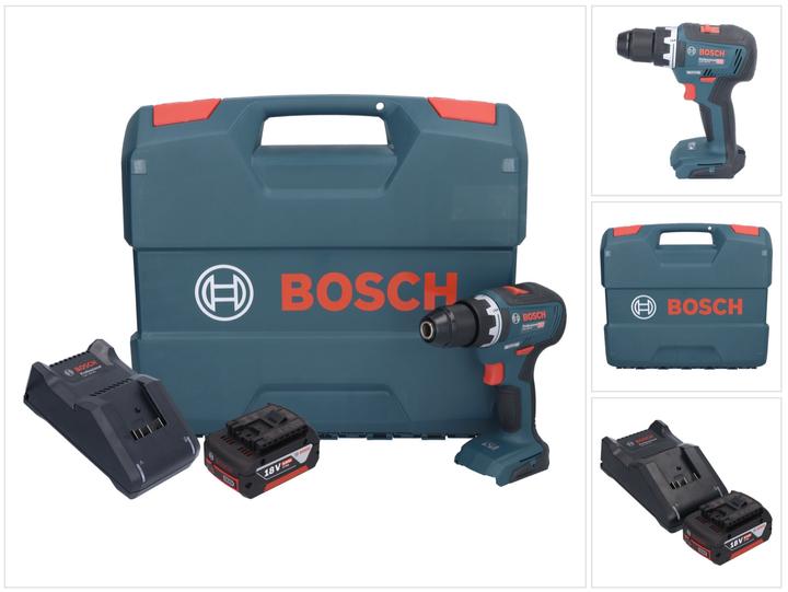 Image du produit Bosch Professional Bosch GSR 18V-55 Professional Perceuse-visseuse sans fil 18 V 55 Nm Brushless + 1x batterie 5,0 Ah (Fonctionnement sur batterie)