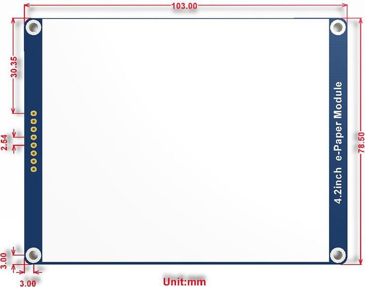 Image du produit WaveShare DEBO EPA 4.2 - Cartes de développement - Display ePaper 4.2"" noir/blanc