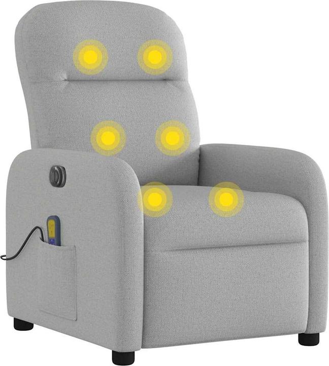 Actual product image VidaXL Massage chair electric cloud grey fabric