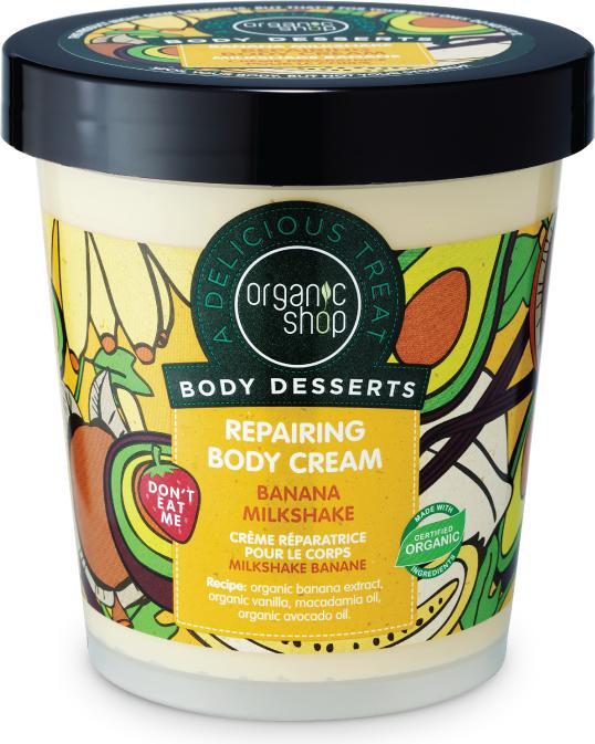 Produktbild Organic Shop Body Desserts Banana Milkshake Repairing Body Cream Regeneru (Körpercreme, 450 ml)