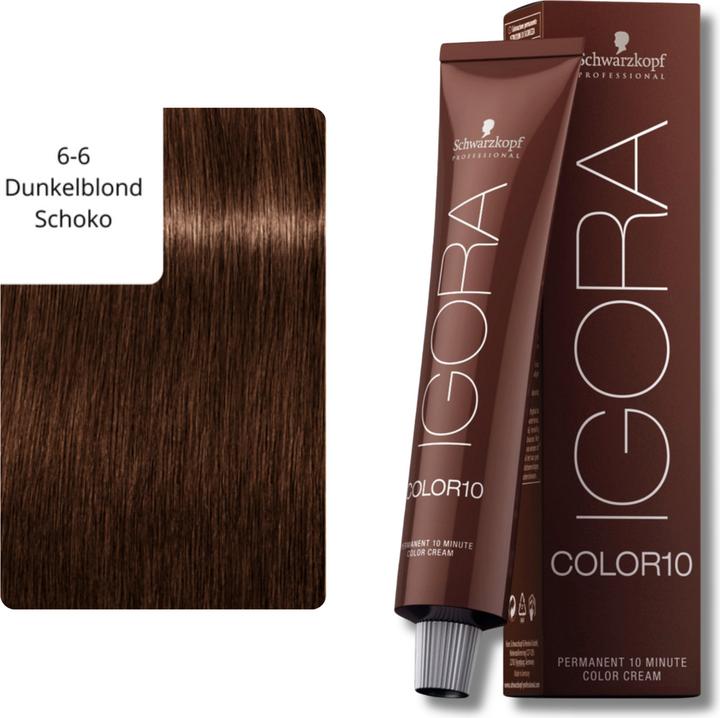 Produktbild Schwarzkopf Professional Igora Color10 Haarfarbe (6-6 Dunkelblond Schoko)