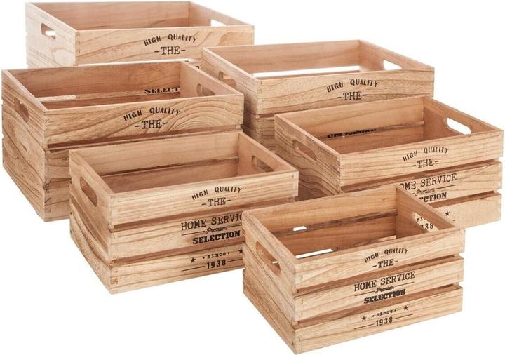Image du produit Atmosphera Caisse Naturfakto x6, brun (25 x 15 x 12 cm)
