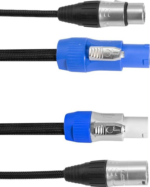 Image du produit Eurolite Câble combiné DMX P-Con/5 broches XLR 1,5m (1.50 m)