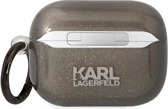 Actual product image Karl Lagerfeld KLAPHNKCTGK Airpods Pro cover black/black Gliter Karl&Choupette (Headphone sleeve)