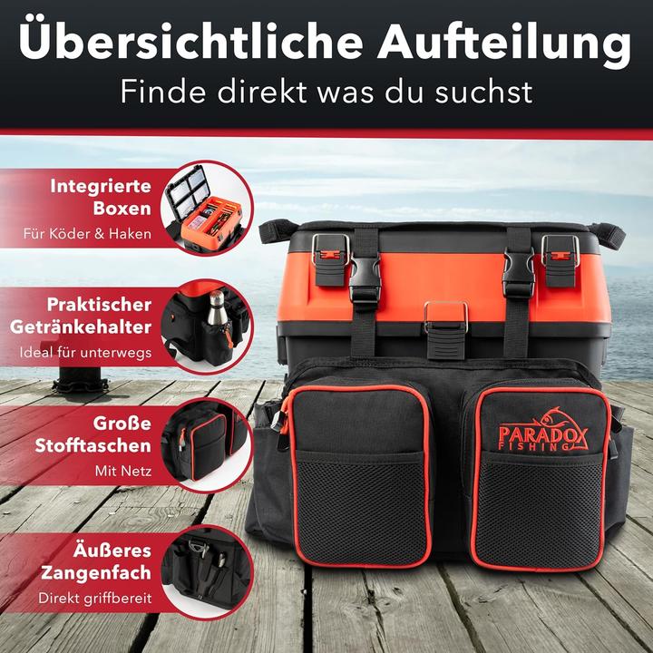 Immagine prodotto Paradox Fishing 2in1 Angelrucksack mit Sitzfunktion