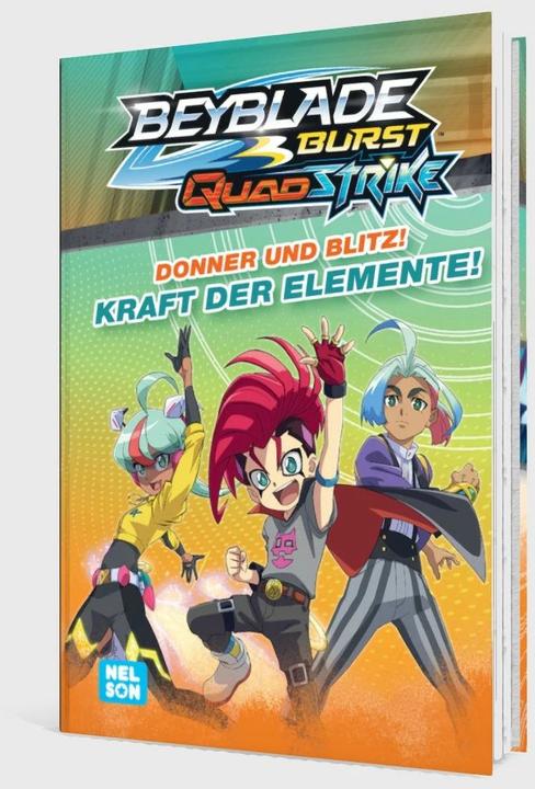 Immagine prodotto BEYBLADE BURST QUADSTRIKE: Donner und Blitz! Kraft der Elemente! (Tedesco, Nelson, 2024)