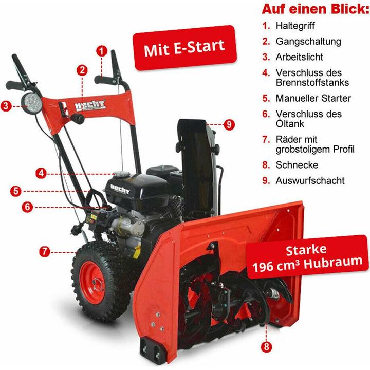 Produktbild Hecht 9555 SE Schneefräse (56 cm)