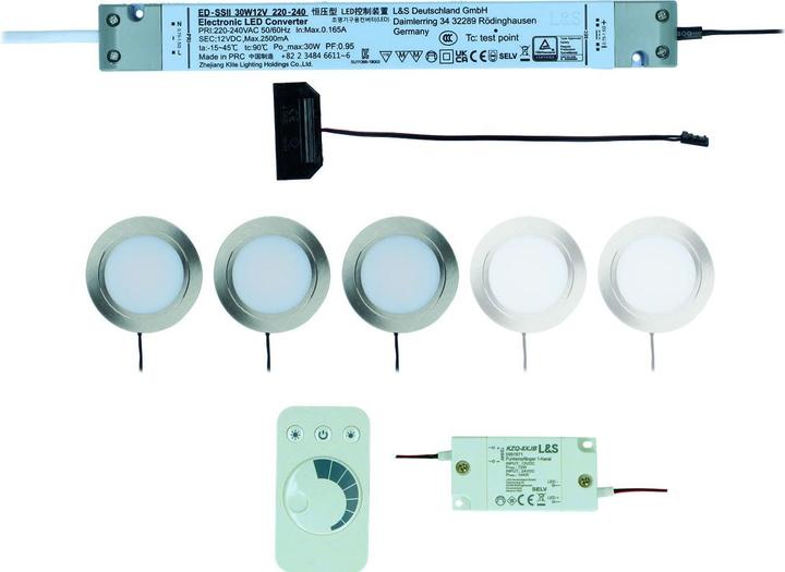 Produktbild L&S Komplettset LED Einbauleuchten Chip 58 12 V (250 lm)