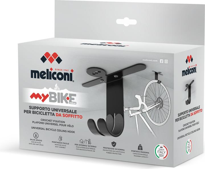 Produktbild Meliconi 489004 Fahrradständer Fahrradständer für draussen Deckenhalterung Schwarz