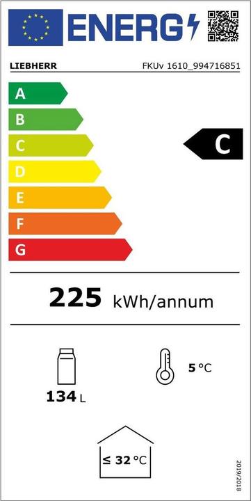 Energy Label Liebherr FKUv 1610 (134 l)