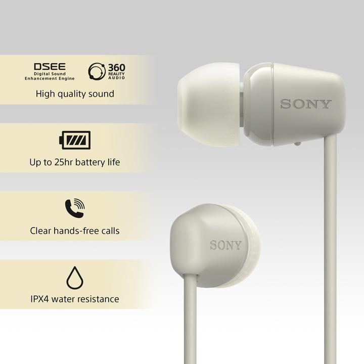 Actual product image Sony WI-C100 (No noise cancelling, 25 h, Wireless)