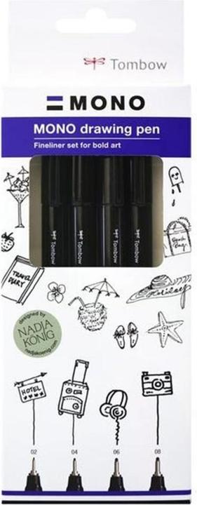 Produktbild Tombow Mono Drawing Pen (Schwarz, 4 x)