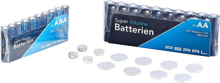 Produktbild Pearl Batterie-Set 32-teilig mit Alkaline- und Lithium-Zellen (32 Stk., AA, 2.80 mAh)