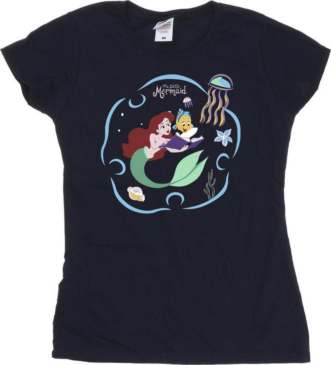 Disney The Little Mermaid Reading A Book TShirt (XL)
