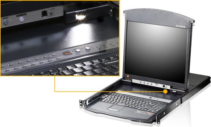 Immagine prodotto Aten Switch KVM over IP KL1508AiM, 8 porte, LCD 43cm, VGA, PS/2-USB, DE-Layout