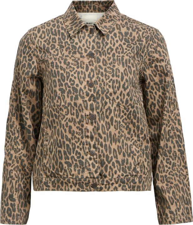 Object Leoprint Jeansjacke