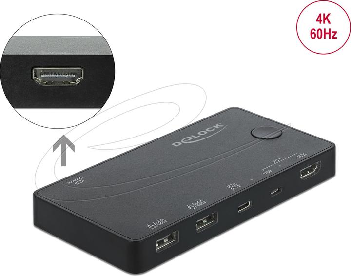 Image du produit Delock Commutateur KVM HDMI/USB-C 4K