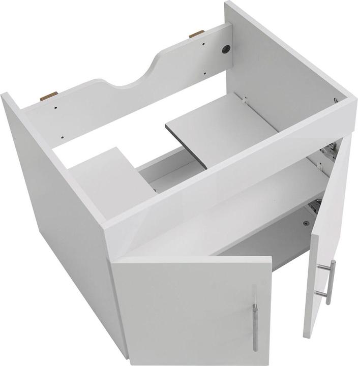 Immagine prodotto Mendler Mobiletto per lavabo, mobile base per lavabo Mobili da bagno, bianco lucido 60 cm (60 x 46 x 48 cm)