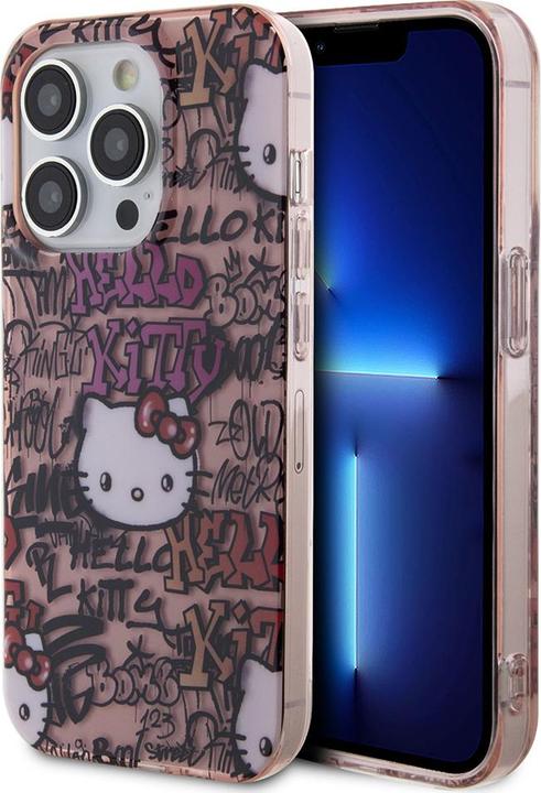 Produktbild Hello Kitty HKHCP15XHDGPTP iPhone 15 Pro Max 6.7" różowy/pink hardcase IML Tags Graffiti (Apple iPhone 15 Pro Max)