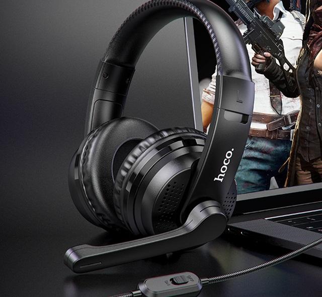 Produktbild Hoco - Wired Headphones Magic Tour (W103) - for Gaming, Jack, with Microphone - Black (Kabelgebunden)