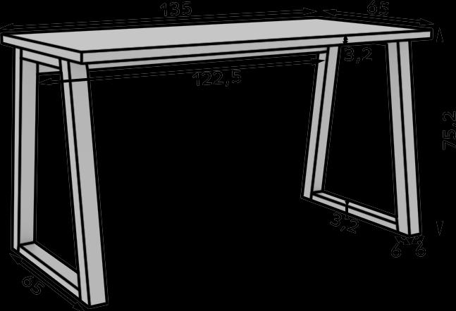 Produktbild ADRK Furniture Schreibtisch IWO (65 x 65 x 100 cm)