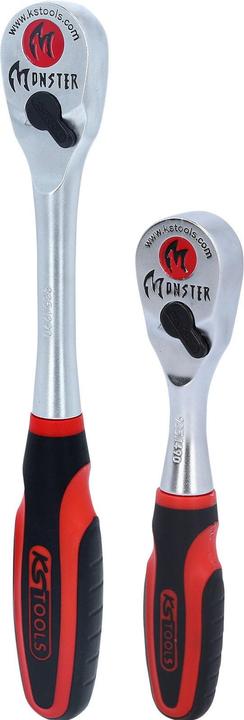 KS Tools KS 935.0002 - Set di cricchetti reversibili Monster 2 pezzi 1/4""+1/2"" (1/4", 1/2")