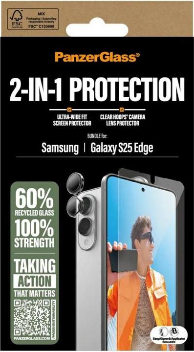 Produktbild PanzerGlass Bundle Hard Case+Glass (1 Stück, Samsung Galaxy S25 Edge)