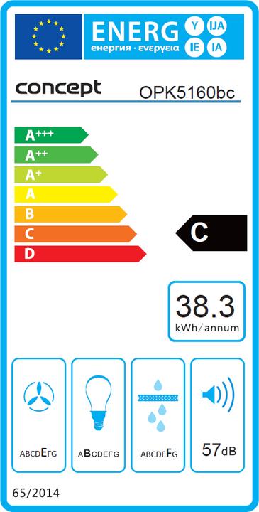 Energy Label Concept OPK5160BC (Wall hood)