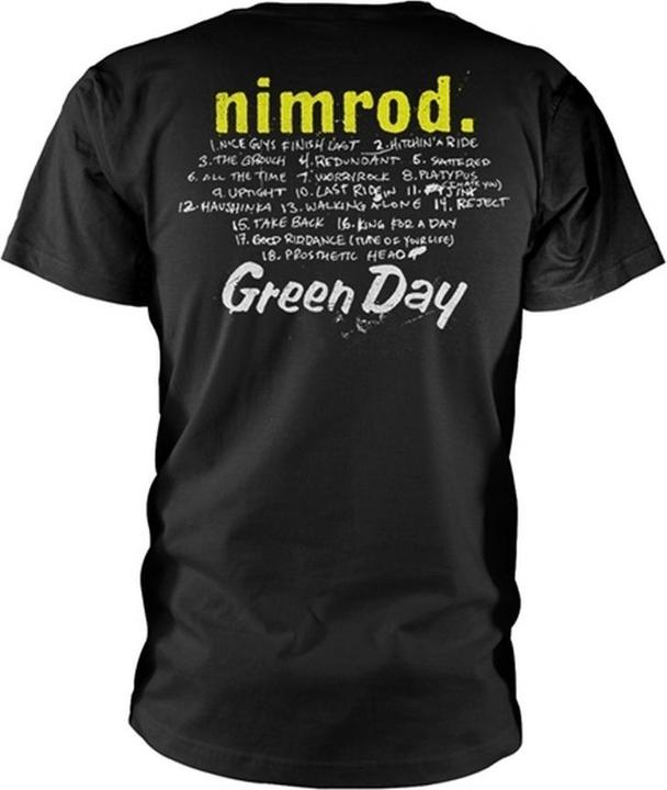 Actual product image Green Day Unisex Adult Nimrod Portrait Back Print T-Shirt (S)