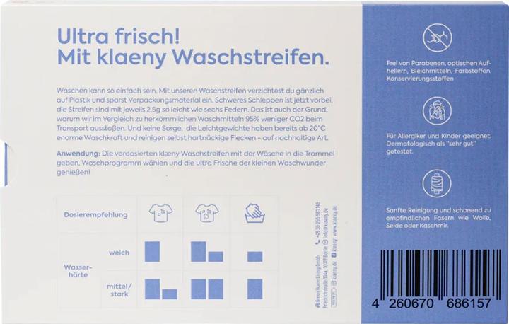Produktbild Klaeny 60 Waschmittelstreifen (60 Waschgänge)