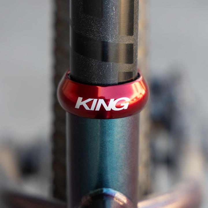Actual product image Chris King Seatpost Collar, 36.4mm, red