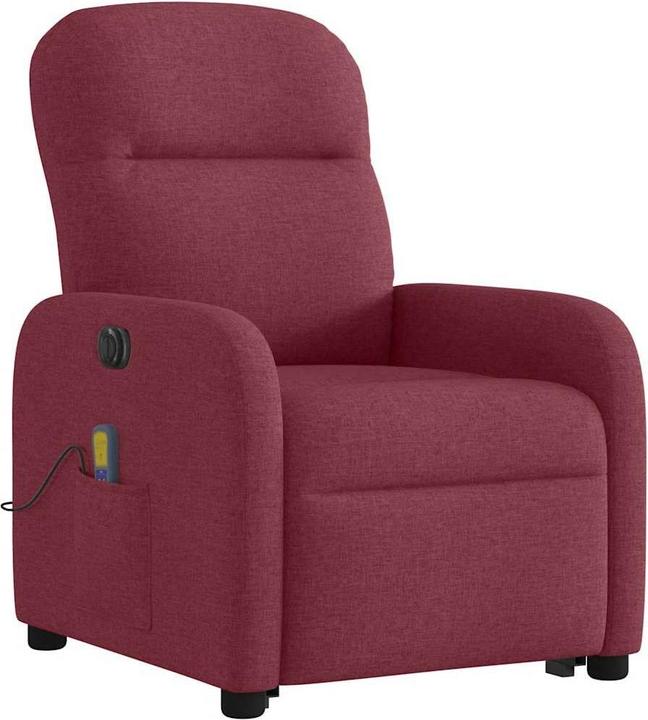 Immagine prodotto VidaXL Poltrona massaggiante elettrica con ausilio per l'assistenza in piedi in tessuto rosso vino