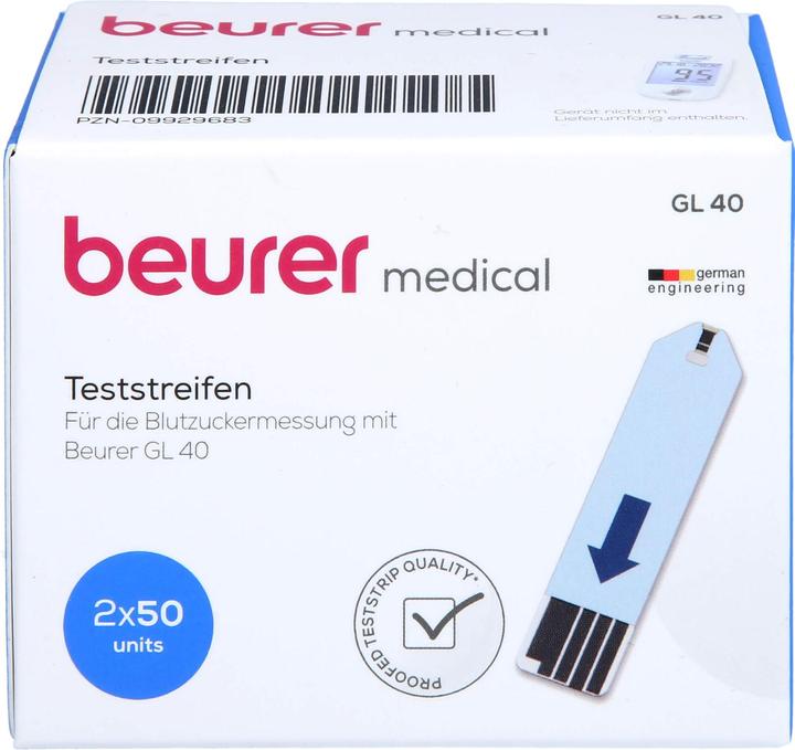 Actual product image Beurer GL 40 test strips (100 pcs.) (Test strips)