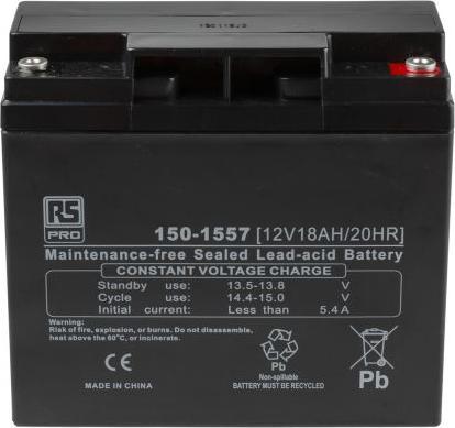 Image du produit Rs Pro 12V17A Lead acid Flame retardant case (12 V, 18000 mAh)